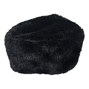 Russian Style Black Long Faux Fur Winter Hat • For 20cm Fuwa Dolls